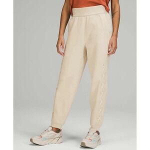 Lululemon Braided Detail High-Rise Jogger In White‎ Opal Plus Size 14 Athleisure